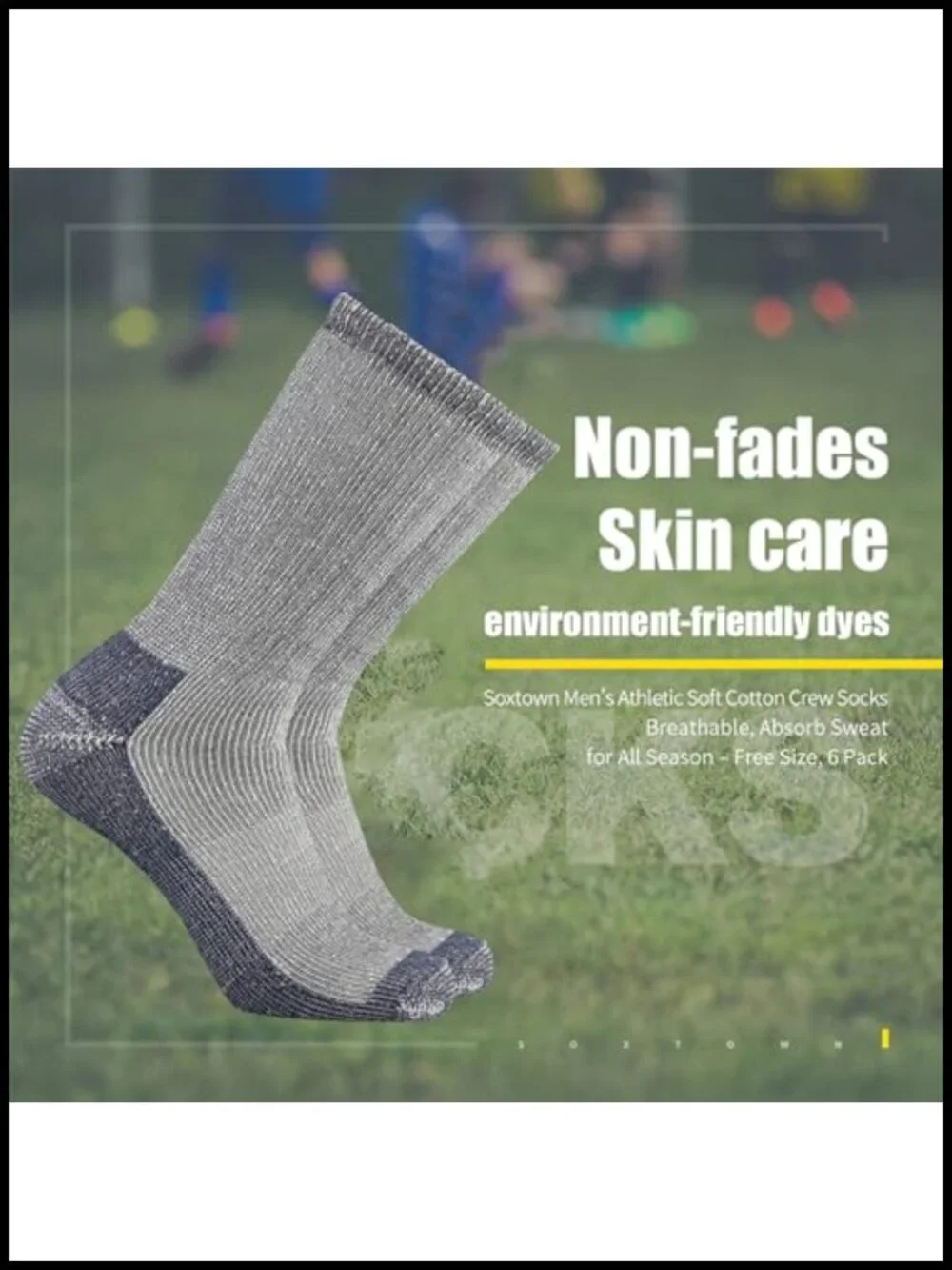 Merino Wool Hiking Socks Men Heavy Cushion Crew Thermal 3 Pack Arch Support